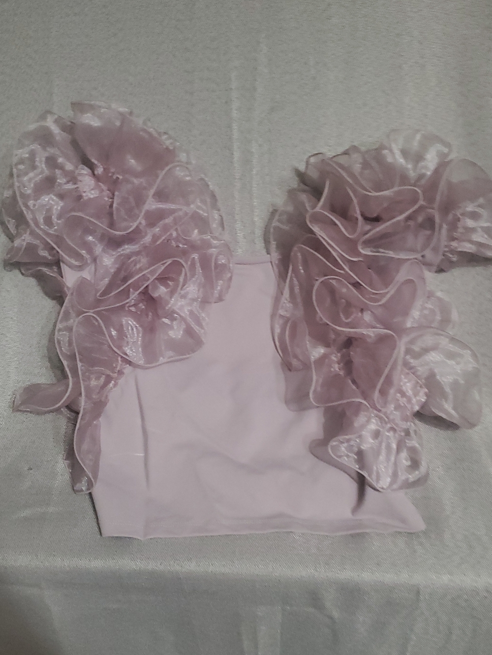 Free People Lavender Ruffle Crop Top